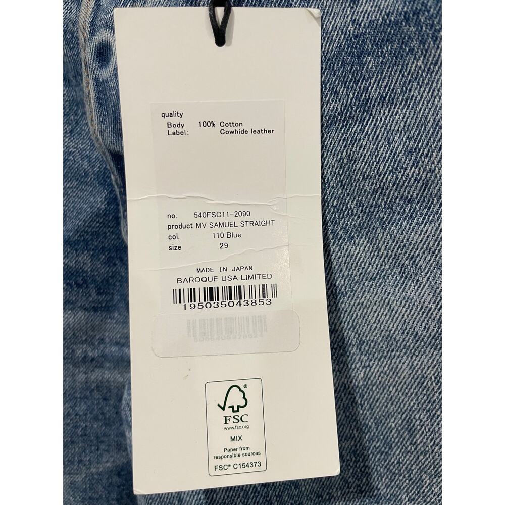 Moussy Vintage Samuel High Waisted Denim Straight Jeans Blue Women's Size 29 - Picture 5 of 7